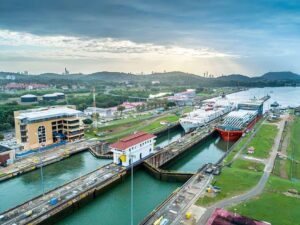 Panama Canal (Pacific Ocean Side - Miraflores Locks)
